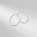 Créoles en argent sterling S925 avec finition diamantée scintillante et texturée - Style Taille Diamant Scintillant (EHN047) / Argent 925