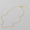 Collana a catena Figaro in argento S925 dorato con chiusura a moschettone ed estensione - Argento 925 / Oro