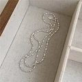 Collana minimalista in argento sterling S925 con grani d'oliva e finitura lucida - Argento 925 / Argento