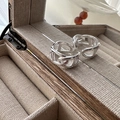 Poliertes S925 Sterlingsilber Schweinenase Ankerkette Ring im minimalistischen Design - Einstellbar Offen / Silber (JZB066)