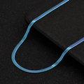 Rainbow gradient snake bone chain necklace in minimalist flat metal weave style - Multicolor