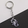 Portachiavi vintage stile hip hop con ciondolo a scorpione in metallo argentato - Scorpione (001) / Argento