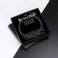 Regenbogen-Gliederkette in Geschenkbox mit Grußkarte und Karabinerverschluss - Regenbogen-Armband (Armband + Box)
