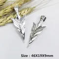 Mens vintage alloy arrowhead triangle spearhead pendant necklace with textured loop - Pendant Only (Without Chain)
