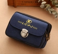 Marsupio in tela blu navy con fibbia in metallo e logo L.C.P.J per attività all'aperto - Blu