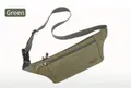 Outdoor sport running waist pack in army green canvas with earphone hole and nylon strap - Army Green