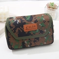 7-inch tactical digital camouflage canvas belt pouch for outdoor sports and work - 18cm Horizontal Style - Beige