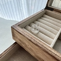 Minimalist S925 sterling silver multi-layer knotted ring in a vintage wood jewelry box - Adjustable Open / Multi-Layer Interwoven Style (JZB054)