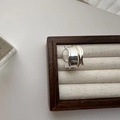 S925 sterling zilveren golfring met tweekleurig goud- en zilveren minimalistisch design - Verstelbaar Open / 925 zilver / Goud-zilver contrast