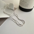 Drielaagse S925 sterling zilveren achthoekige slangenketting met minimalistisch ontwerp - Octagonale Slangenketting Stijl / 925 zilver / Zilver