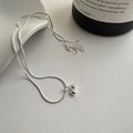 Elegante collana in argento sterling 925 con pendente ciliegia e design a doppia perla - Argento 925 1TL15 / Argento 40+5 (4g) XLU043