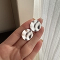 Orecchini a cerchio in argento sterling S925 minimalisti con trama martellata unica - Argento 925 / Argento