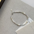 Bracciale artigianale in argento S925 con perle naturali e pietre colorate - Braccialetto Misto di Pietre Colorate (11SL21) / Argento 925
