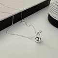 Collana in argento S925 con ciondolo a forma di profumo e chiusura a barra chic - Stile Perla (XLV019)
