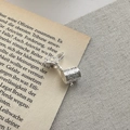 Colgante de cilindro en plata S925 con grabados florales vintage sobre un libro antiguo - Plata 925 / Plateado (DZ042)