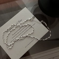 Collier en argent fin S925 avec chaîne torsadée étincelante et fermoir ajustable - Style XLU041 (XLU041) / Argent 925 / Argenté