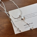 Verstelbare S925 sterling zilveren hartjesketting met gladde slangenketting - 925 zilver / Zilver