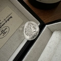 Anello moneta in argento sterling S925 con rilievo ritratto vintage e fascia regolabile - Aperto Regolabile / Anello con rilievo ritratto (JZB096)