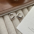 Minimalist S925 sterling silver square hoop earrings for women in a jewelry gift box - 925 Silver / Square Geometric Ear Clip Style (EHI040)