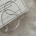 Moderne S925 sterling zilveren slangketting met meerdere kleine ringvormige hangers - 925 zilver / Zilver (XLV096)