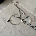 S925 sterling silver blade snake chain necklace with black marquise gemstone pendant - 925 Silver / Black (XLV097)