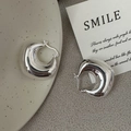 Orecchini a cerchio spessi in argento sterling S925 con finitura a specchio lucida - Argento 925 / Argento