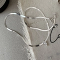 S925 sterling silver flat snake chain necklace with marquise cut cubic zirconia pendant - 925 Silver / White (XLV097)