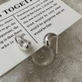 Orecchini a lobo minimalisti in argento sterling S925 a goccia con finitura a specchio - Argento 925 / Argento (EHR061)