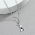 Collana minimalista in acciaio inossidabile con pendente a 3D Torre Eiffel in argento - Argento