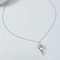 Collana vintage con ciondolo teschio di uccello vichingo in lega d'argento e bussola - Argento
