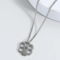 Collana con pendente a tamburo di revolver in acciaio inossidabile lucido su catena argento - Color Acciaio