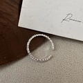 Minimalist S925 sterling silver open ring with unique ripple texture and adjustable band - Adjustable Open / Wrinkled Texture Style (JZX008)