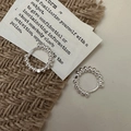 Minimalistische Creolen aus S925 Sterlingsilber mit Perlenstruktur für den Alltag - Perlenstruktur-Stil (EH015) / 925er Silber