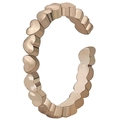 Minimalistischer herzförmiger Ring in Roségold mit verbundenen Herzmustern - Einstellbar Offen / Roségold