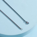 8mm iridescent titanium steel box chain necklace with lobster clasp for hip hop fashion - Iridescent Box Chain