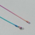 8mm rainbow titanium steel snake chain necklace with iridescent metallic gradient finish - Iridescent Snake Chain