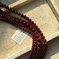 Collana multistrato in argento S925 con perle finte rosso Angola e design a gradiente - Argento 925 / 12mm