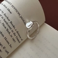 S925 sterling silver irregular liquid lava ring with adjustable open design for women - Adjustable Open / Irregular Lava Style (JZG079)
