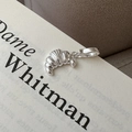 Pendente croissant in argento sterling S925 con design vintage minimalista elegante - Argento (DZ120)