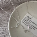 Silver Figaro chain necklace with unique industrial hook clasp on minimalist white porcelain - 925 Silver / Silver (XLU100)