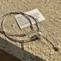 S925 Silberperlenkette mit runder weißer Perle und Wassertropfen-Perlenanhänger für Damen - 925er Silber / Silber (45TL43)