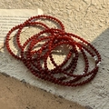 Pulsera de plata 925 con ágata roja y perlas sobre piedra con un estilo vintage refinado - Pulsera de ágata roja en capas (18SL55)