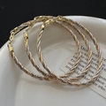Three-tone braided S925 sterling silver bracelets in gold, silver, and rose gold finish - Tri-color Italian Diamond-cut Woven Style (19SL34) / 925 Silver