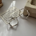 Minimalistische Creolen aus S925 Sterlingsilber mit Wellenstruktur und mattem Silberfinish - Unregelmäßiger Wellen-Matt-Silber-Stil (EH072) / 925er Silber