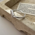 Minimalistischer S925 Sterlingsilber Ring mit einzigartiger industrieller Spirale - Wickel Offener Ring (JZC066)