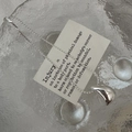 Minimalist S925 sterling silver crescent pendant necklace with polished rope chain - Water Drop Style (XL103)
