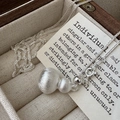 Halskette aus S925 Sterlingsilber mit mattem Flaschenkürbis-Anhänger in Schmuckbox - Gebürstetes Flaschenkürbis-Stil (XL215) / 925er Silber