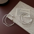 Orecchini a cerchio geometrici a doppio strato in argento sterling S925 in stile minimal - Argento 925 / Stile a Doppio Cerchio Geometrico Irregolare (EH036)