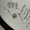 Minimalistisches S925 Sterlingsilber Doppelarmband mit poliertem Blumenanhänger - Kleines Blumen-Stil (SLT099)