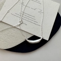 Minimalistische S925 Sterlingsilber Kette mit matt gebürstetem Lächeln-Anhänger - Matt Gebürstet Lächeln Stil (XL159) / 925er Silber